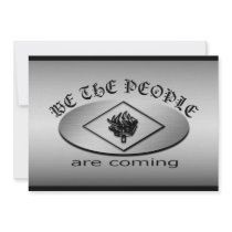 We the People Metallic Shield Logo with Torch Custom Invitation