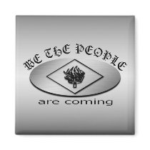 We the People Metallic Shield Logo with Torch Magnets