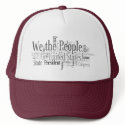 We the People - US Constitution words libertarian hats