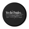 We the People - US Constitution words libertarian magnets