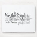 We the People - US Constitution words libertarian mousepads