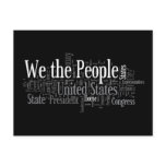 We the People - US Constitution words libertarian postcards