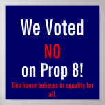 We Voted Non Prop 8! window/wall sign posters