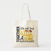 We Will Find A Cure Childhood Cancer Tote Bag