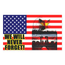We Will Never Forget! Rectangle Stickers