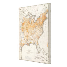 Wealth Distribution, Statistical US Lithograph Gallery Wrap Canvas
