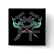 Weapons Button - Twin Axe "斧" Design