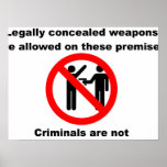 Weapons Permitted posters