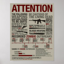 Weapons VS Zombies LARGE Print