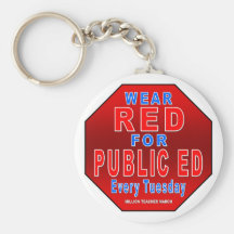 Wear Red for Public Ed Key Chain
