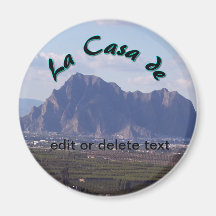 Wear your mountain with pride.  Algorfa, Alicante, Fridge Magnets