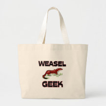 Weasel Geek Tote Bags