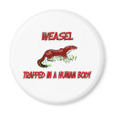 Weasel trapped in a human body magnets
