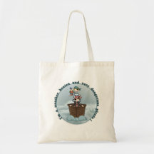 Weather beaten and dangerous pirate tote bag