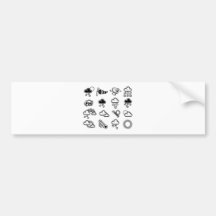 Weather Icons Bumper Sticker