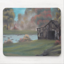 Weathered Barn by Pond Mousepad