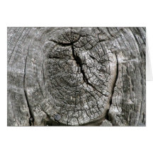 Weathered barn wood with knot greeting card