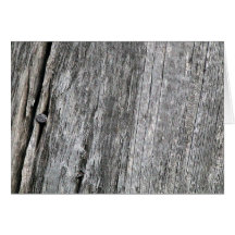 Weathered barn wood with nail card