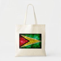 Weathered Guyana Flag Canvas Bags