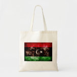 Weathered Libya Flag Canvas Bag