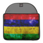 Weathered Mauritius Flag Sleeves For MacBook Pro