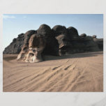 Weathered sandstone rock and sand, Algeria rock fo Custom Flyer