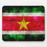 Weathered Suriname Flag Mousepads
