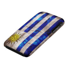 Weathered Uruguay Flag Case-Mate iPhone 3 Case