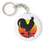 Weathervane Rooster Sunrise keychains