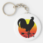 Weathervane Rooster Sunrise Keychains