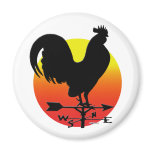 Weathervane Rooster Sunrise Refrigerator Magnet