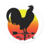 Weathervane Rooster Sunrise stickers