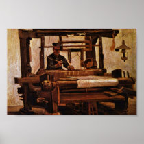Weaver At The Loom By Vincent Van Gogh Posters