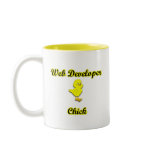 Web Developer Chick mugs