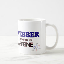 Webber powered by caffeine coffee mug