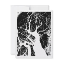 WEBBY TREE BLACK AND WHITE NEGATIVE ANNOUNCEMENTS