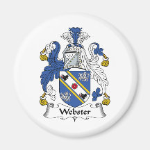 Webster Family Crest Refrigerator Magnet