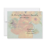 wedding acceptance card, van gogh sunflowers invitations