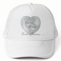 Wedding Angelic Wings Pearly Hearts Cap-Cust.
