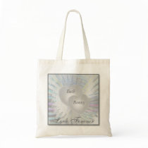 Wedding Angelic Wings Pearly Hearts Tote Bag