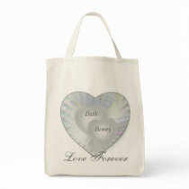 Wedding Angelic Wings Pearly Hearts Tote Bag