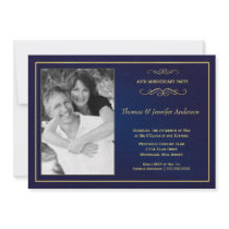 Wedding Anniversary Photo Invitations - 40th