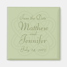 Wedding Announcement Save the Date Magnet - Square
