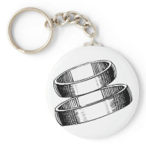 Wedding Bands Sketch Keychains