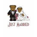 Wedding Bear , Just Married Ladies T t-shirts