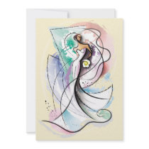 Wedding beautiful bride vector art personalized invitation
