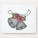 Wedding Bells Pink Roses Mousepad