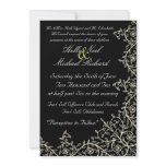 wedding,black,white,yellow,classy,chic,fancy invitations