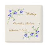 Wedding. Bluebell flowers Magnet