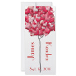Wedding Bookmarks Favours Book Mark Heart Tree rack cards
